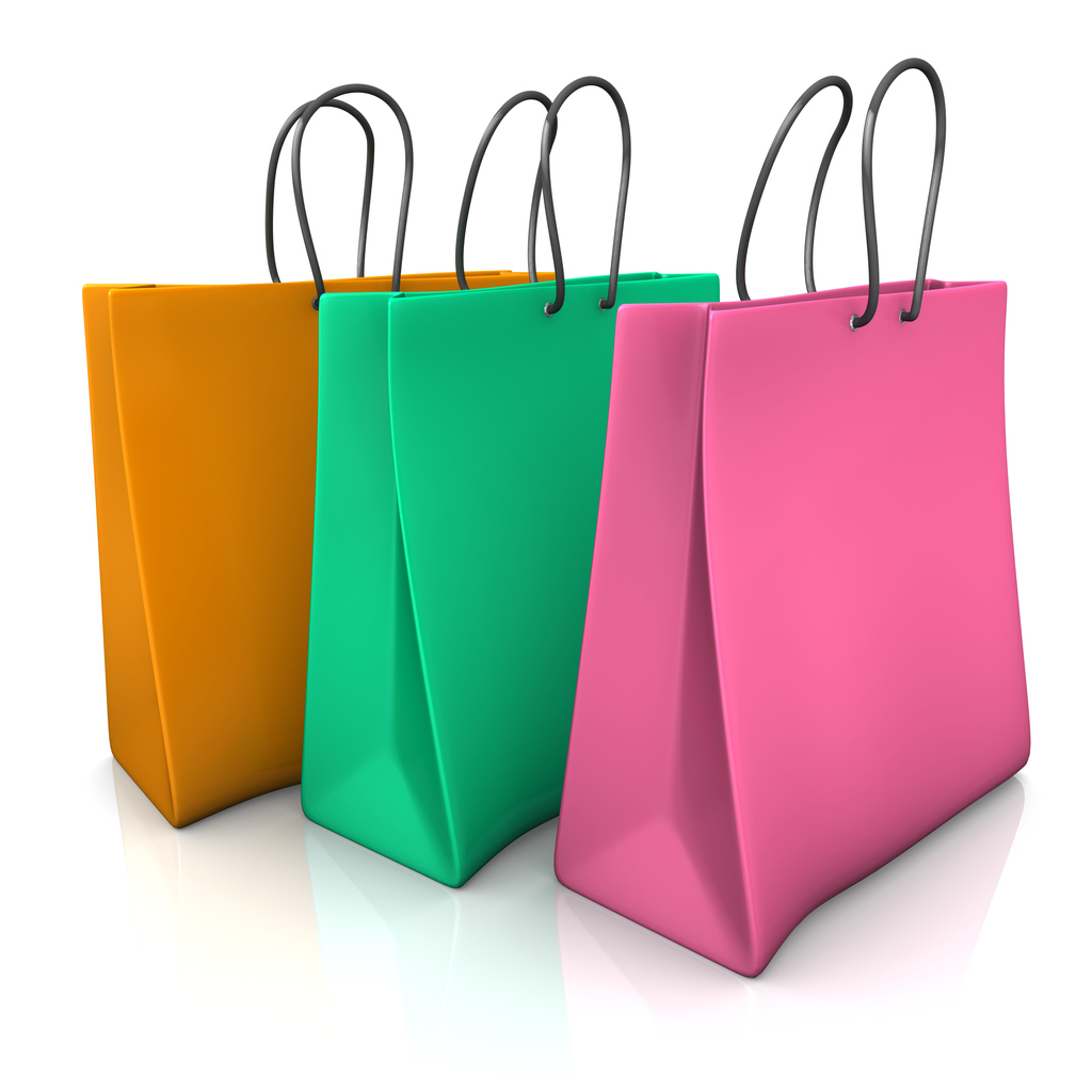 retail packaging supplies — Three Shopping Bags